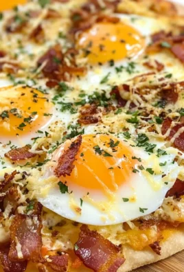 Bacon, Egg & Cheese Breakfast Pizzas