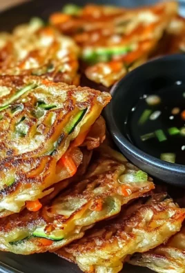 Crispy Vegetable Pancakes with Asian Dipping Sauce