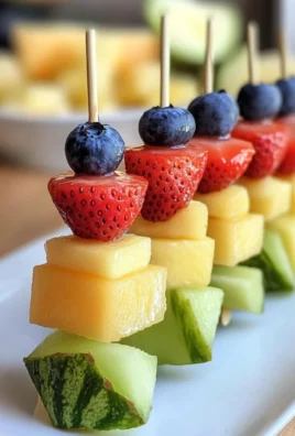 Fruit Kabobs with Pear Cream