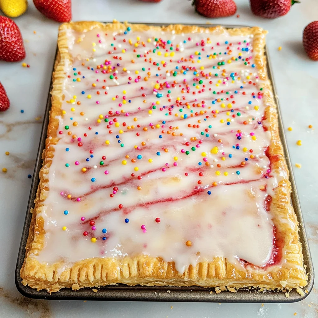 Homemade Strawberry Sheet Pan Pop Tart