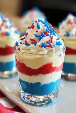 Red White and Blue Pudding Shots