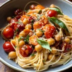 Slow-Roasted Chickpea & Tomato Pasta