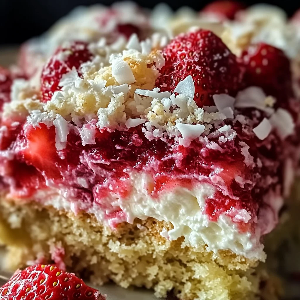 Strawberry Earthquake Cake