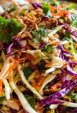 Asian Slaw - crunchy Oriental Cabbage Salad with Asian Dressing