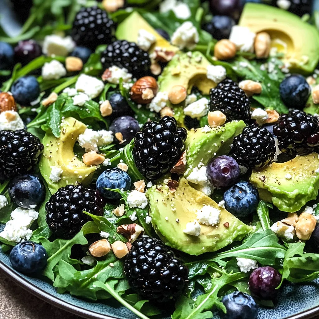Blackberry, Avocado and Arugula Salad