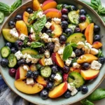 Blueberry Peach Feta Salad