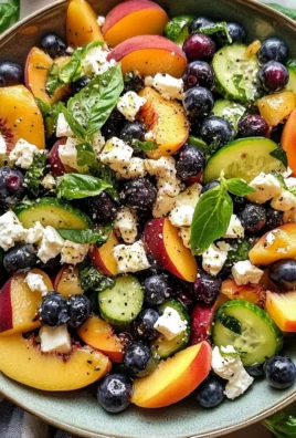 Blueberry Peach Feta Salad