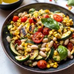 Charred Zucchini, Corn & White Bean Salad