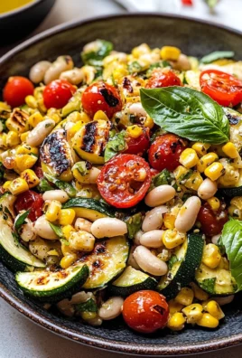 Charred Zucchini, Corn & White Bean Salad
