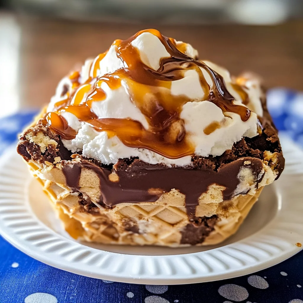 Chocolate Fudge Caramel Ice Cream Dessert