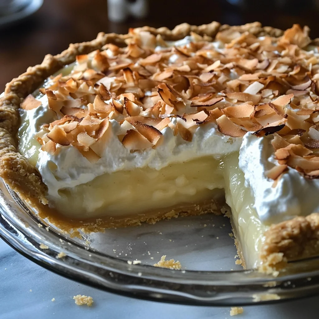 Coconut Cream Pie with Buttermilk & Bourbon