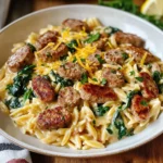 Creamy Chicken Sausage Orzo : A One-Pan Meal