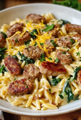 Creamy Chicken Sausage Orzo : A One-Pan Meal