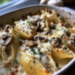Creamy Garlic Mushroom Stuffed Shells