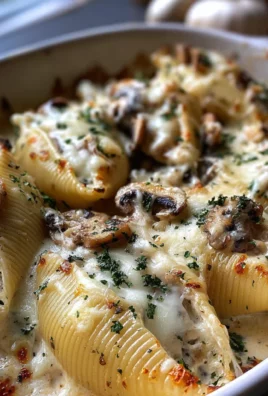 Creamy Garlic Mushroom Stuffed Shells