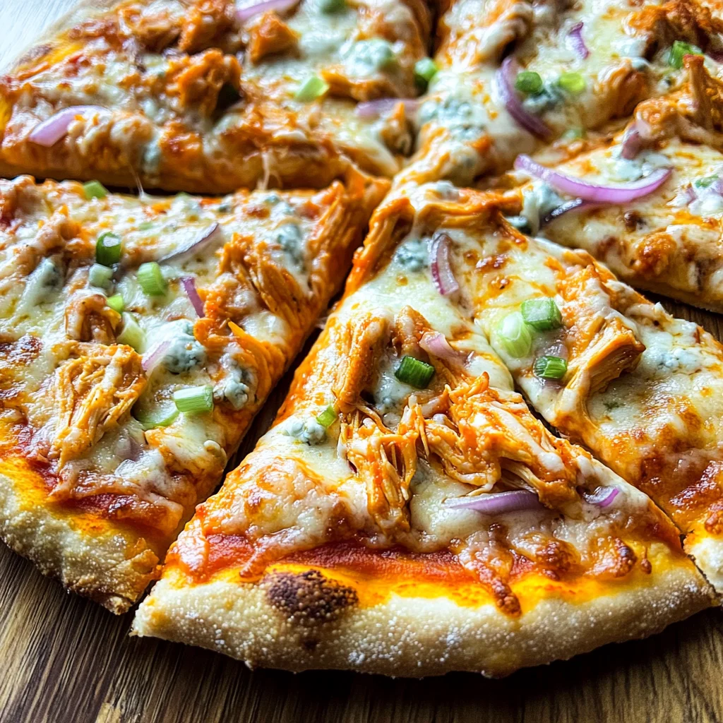 Four Cheese Buffalo Chicken Pizza