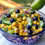 Fresh Corn & Blueberry Salad with Cumin-Lime Dressing