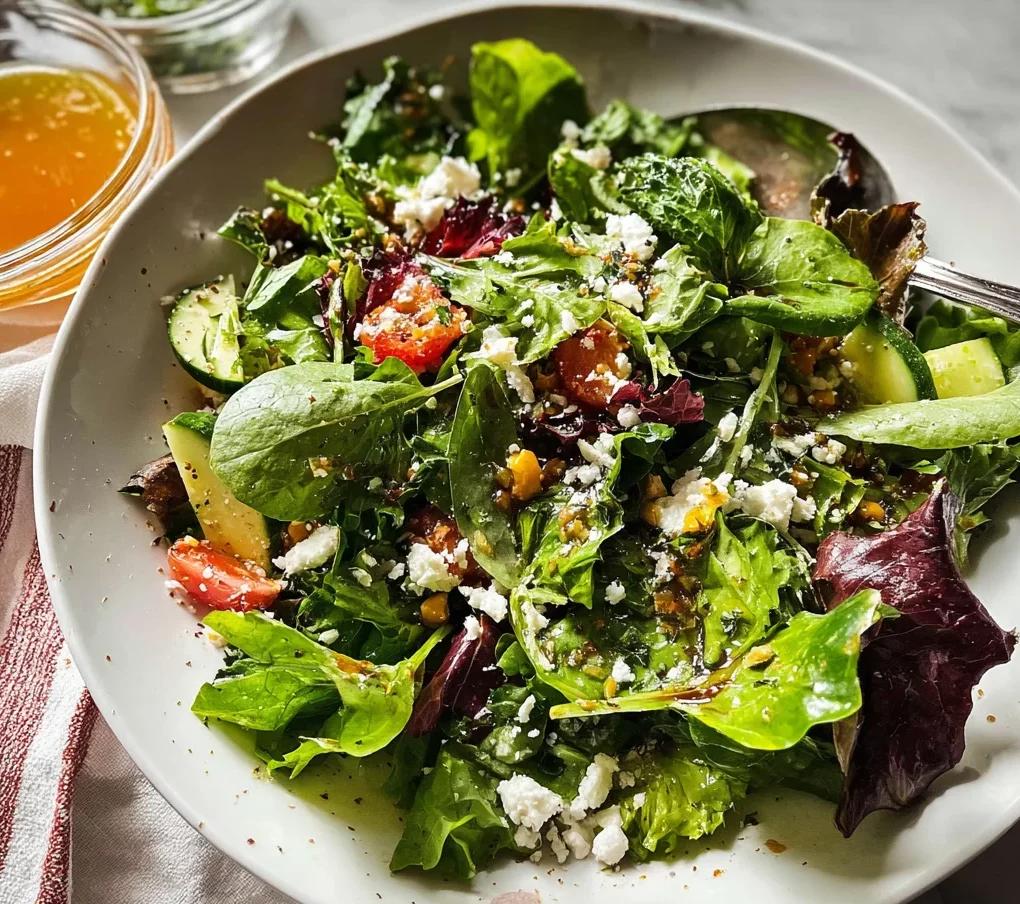Fresh Mixed Greens Side Salad (for Steak, Pasta, & More!)