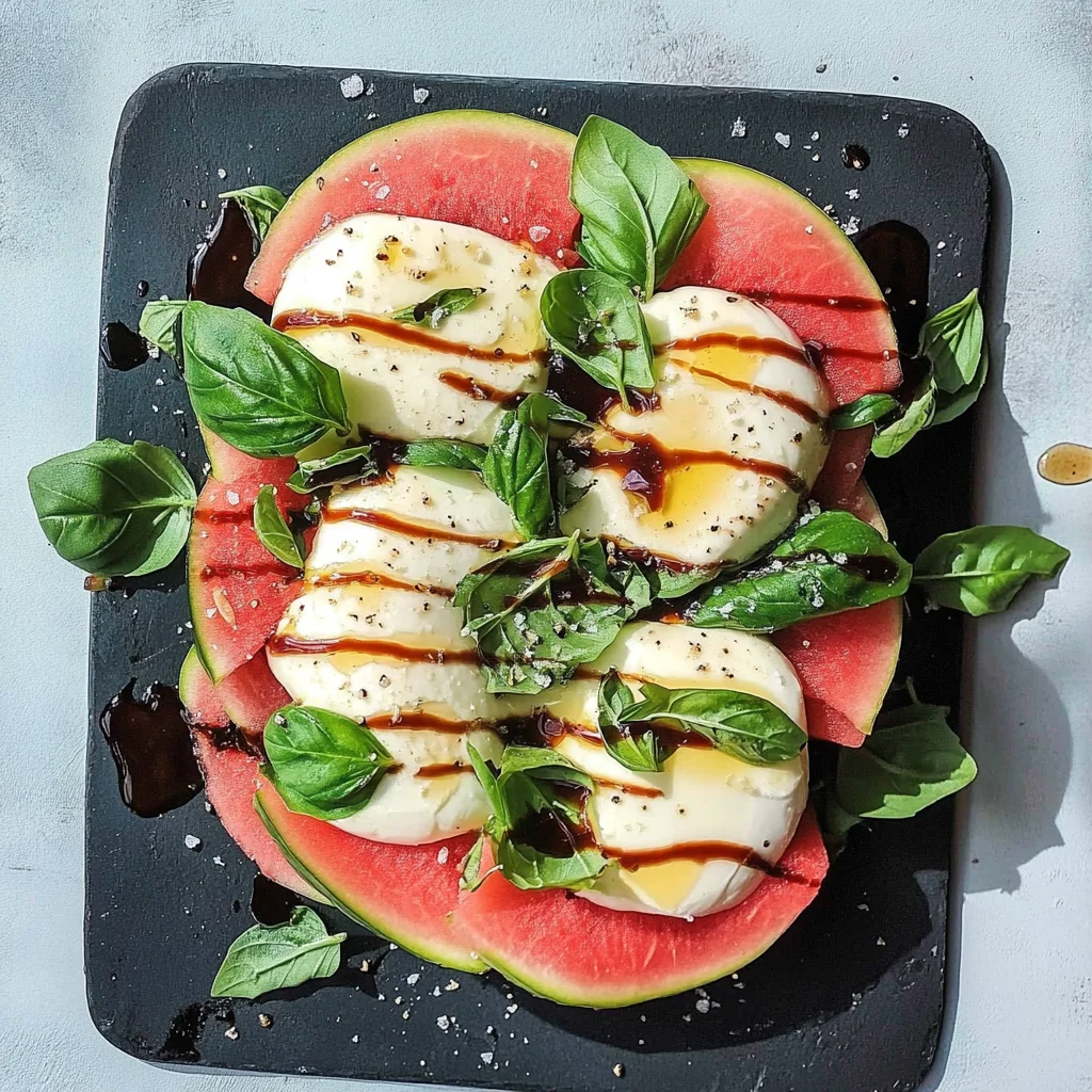 Fresh Watermelon Mozzarella Salad