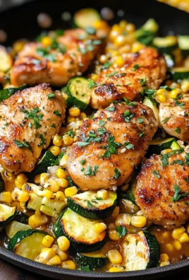 Garlic Butter Chicken with Zucchini and Corn - One-Pan, 30-Minute Meal