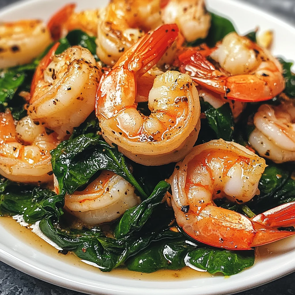 Garlic Butter Shrimp with Spinach