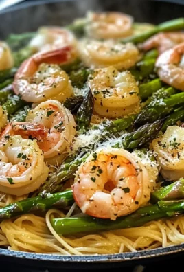 Garlic Shrimp & Asparagus Pasta
