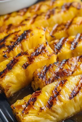 Grilled Pinapple with Cinnamon Honey Drizzle