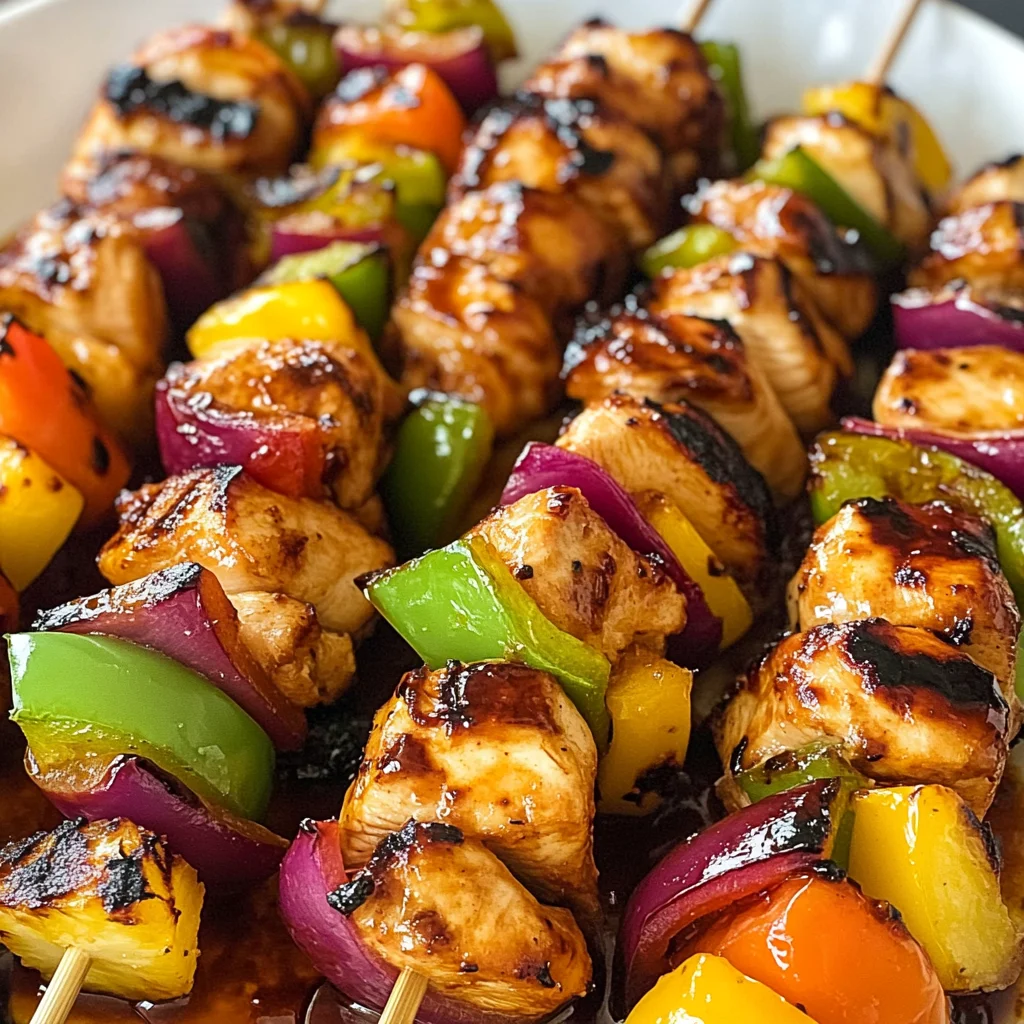 Hawaiian Chicken Kabobs