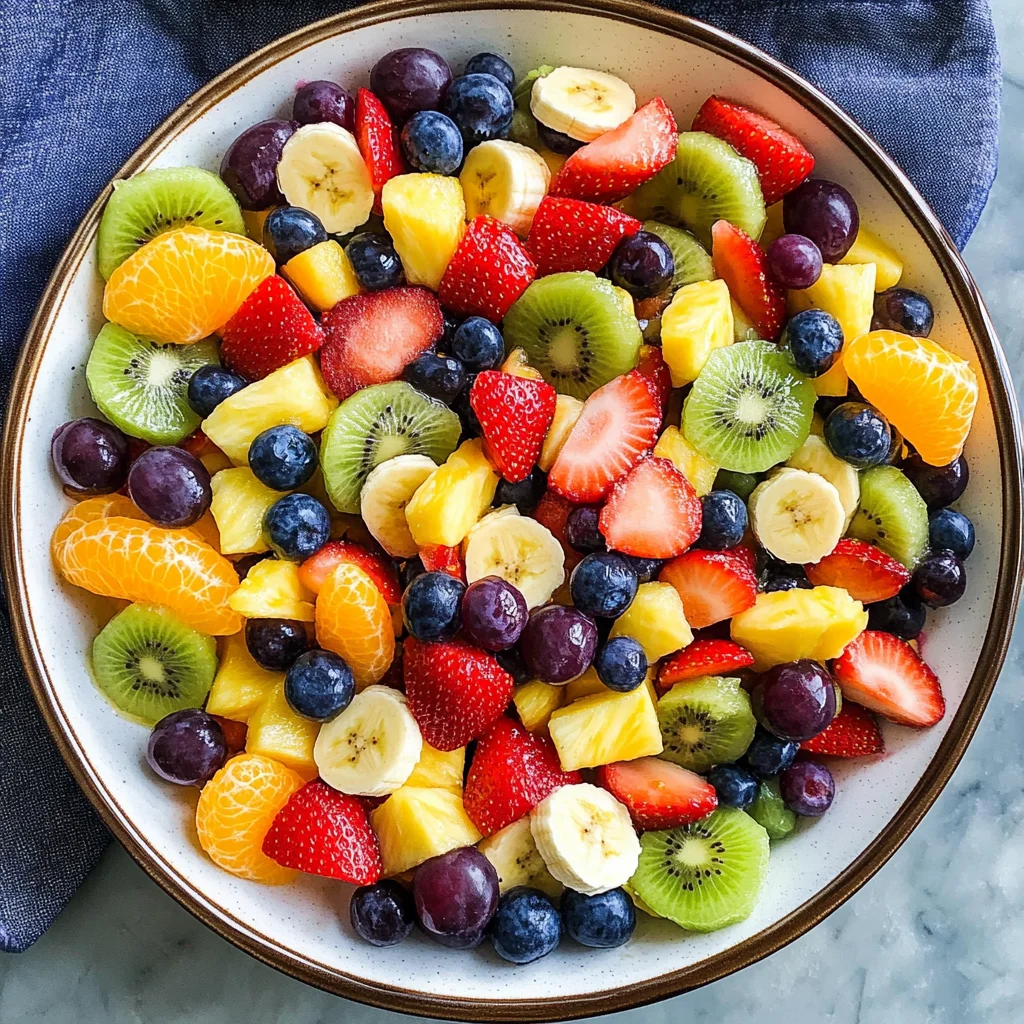 Honey Lime Rainbow Fruit Salad