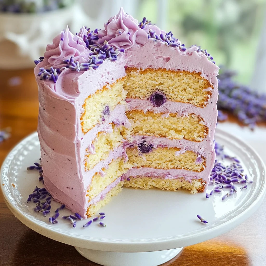 Lavender Cake Recipe with Lavender Buttercream Frosting