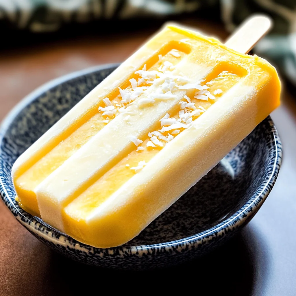 Mango Coconut Popsicles (Vegan, Gluten Free, Dairy-Free, Paleo, 3 Ingredient)