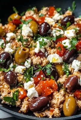 Mediterranean Keto Ground Chicken Skillet with Olives and Feta
