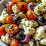 Mediterranean Marinated Cauliflower Salad