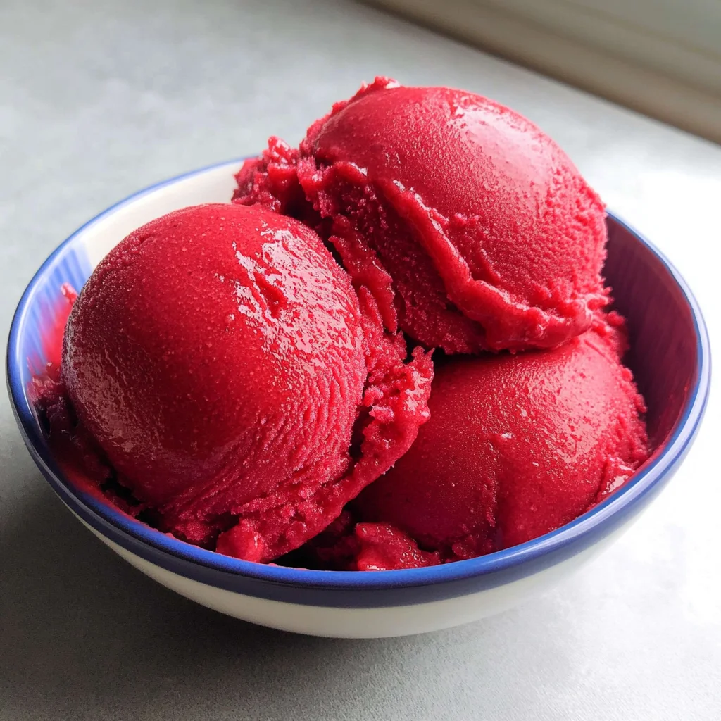 Raspberry Sorbet With Honey