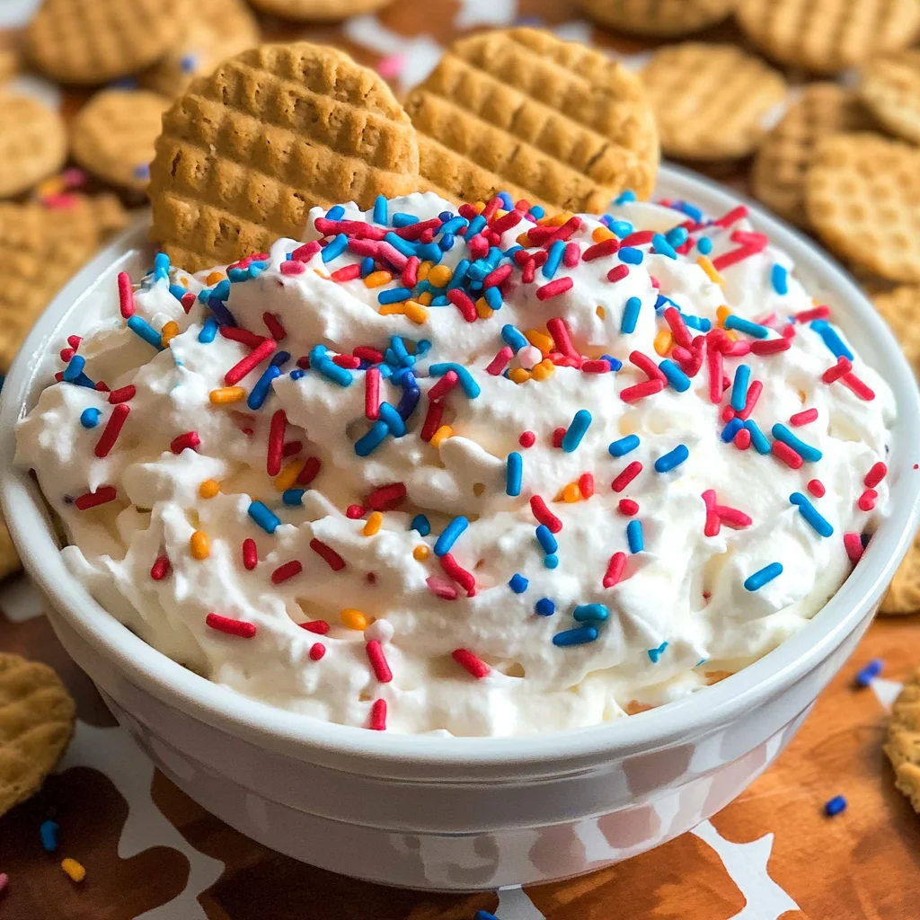 Red, White and Blue Funfetti Dip