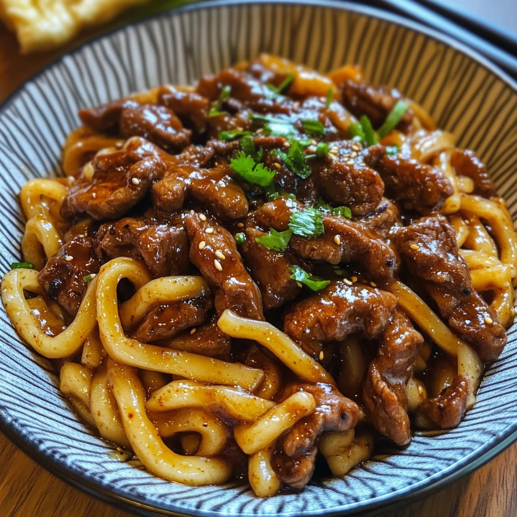 Simple Black Pepper Beef Udon