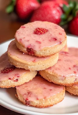 Soft and Tender Strawberry Shortbread Cookies