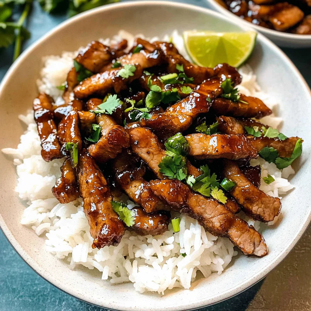 Sticky Honey Garlic Pork
