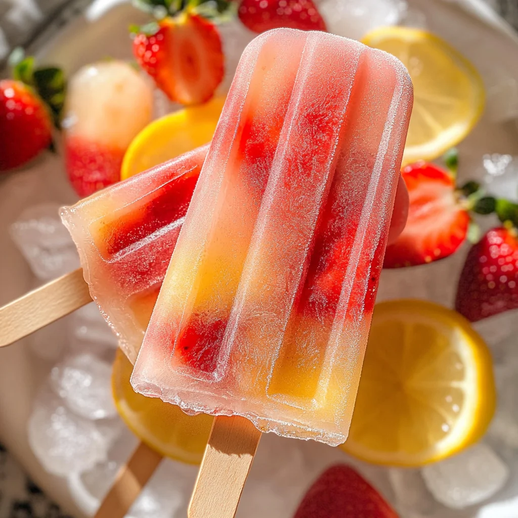 Strawberry Lemonade Popsicles