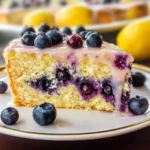 Vegan Lemon Blueberry Cake (With Lemon Glaze)