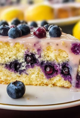 Vegan Lemon Blueberry Cake (With Lemon Glaze)