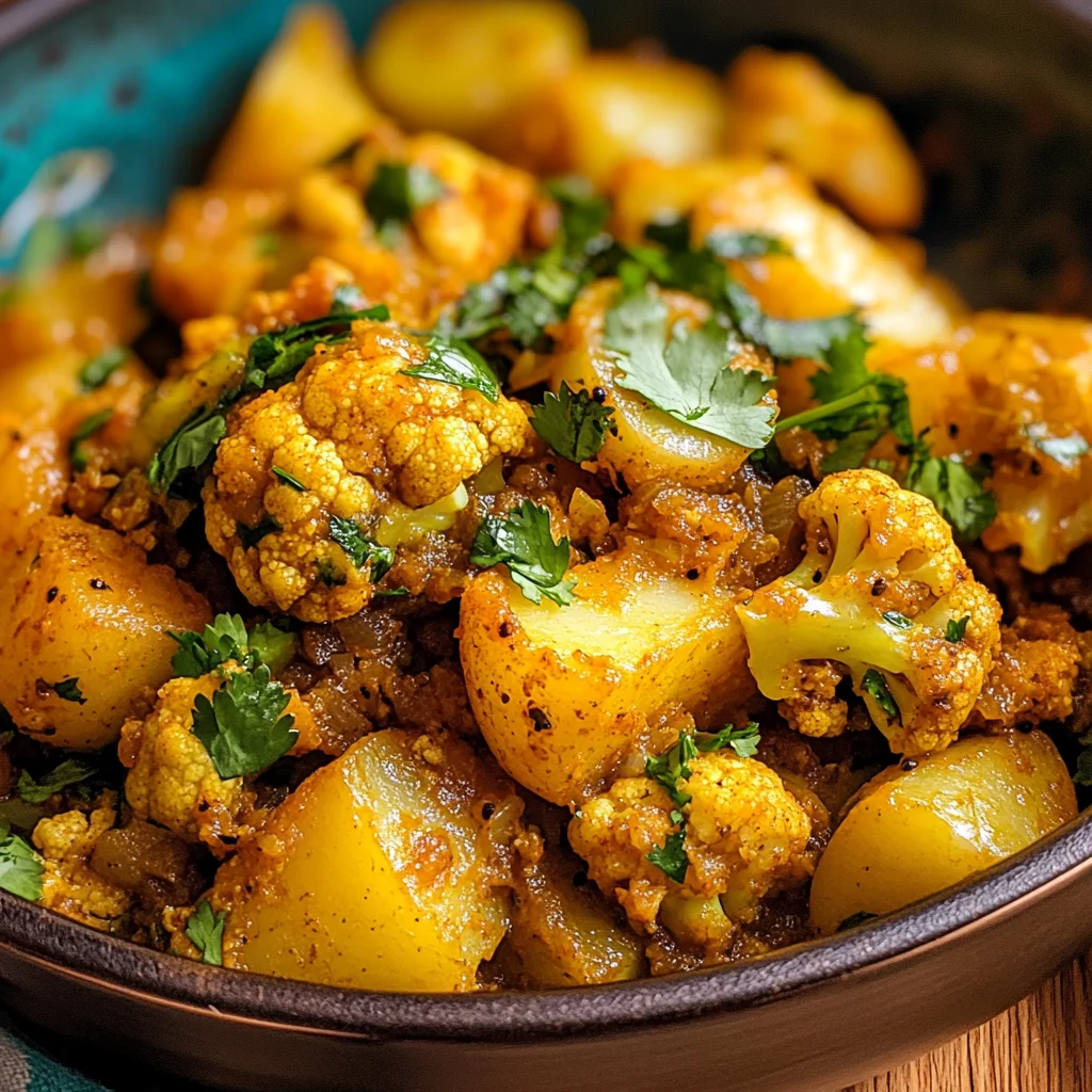 Aloo Gobi (Indian Spiced Potatoes and Cauliflower)