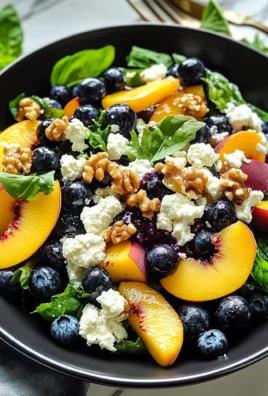 Blueberry Peach Feta Salad
