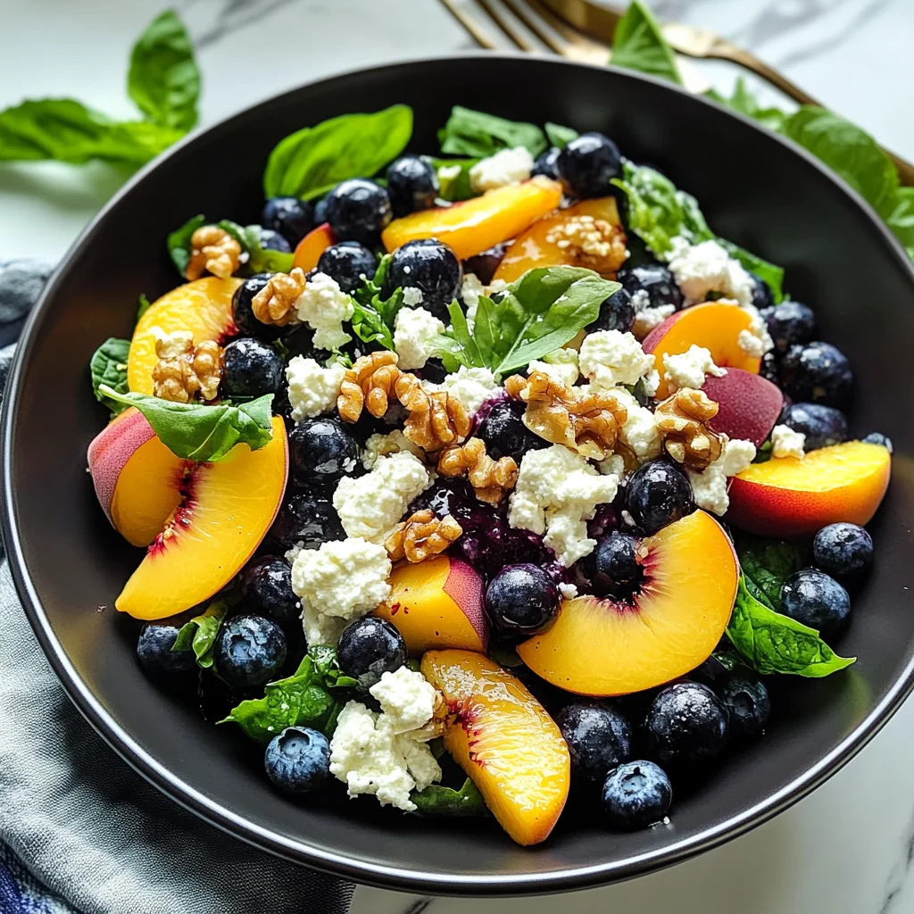 Blueberry Peach Feta Salad