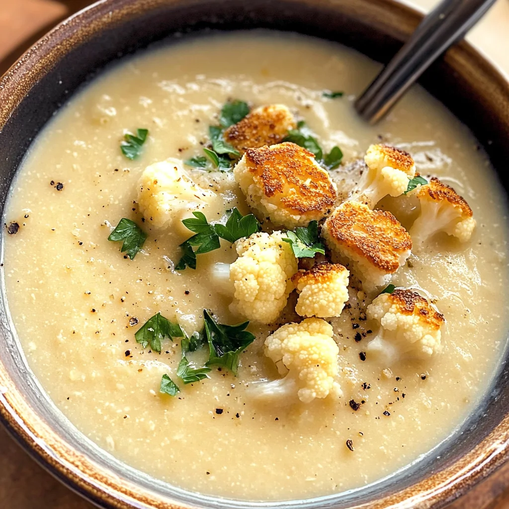 Creamy Cauliflower White Bean Soup