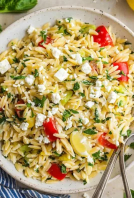 Easy Lemon Orzo Salad with Feta