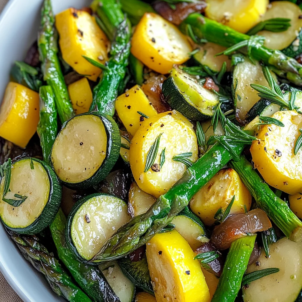 Flavorful Asparagus with Zucchini and Squash