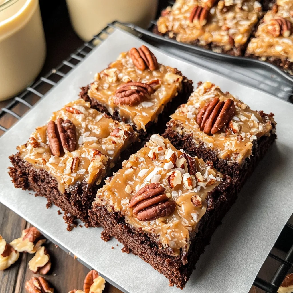 German Chocolate Cake Brownies