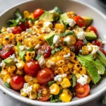 Grilled Corn Salad with Avocado, Goat Cheese & Hot Honey Vinaigrette