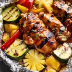 Grilled Hawaiian Barbecue Chicken in Foil